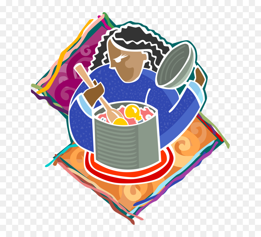 Vector Illustration Of Slow Cooker Crock Pot Cooking, HD Png Download - crock pot png