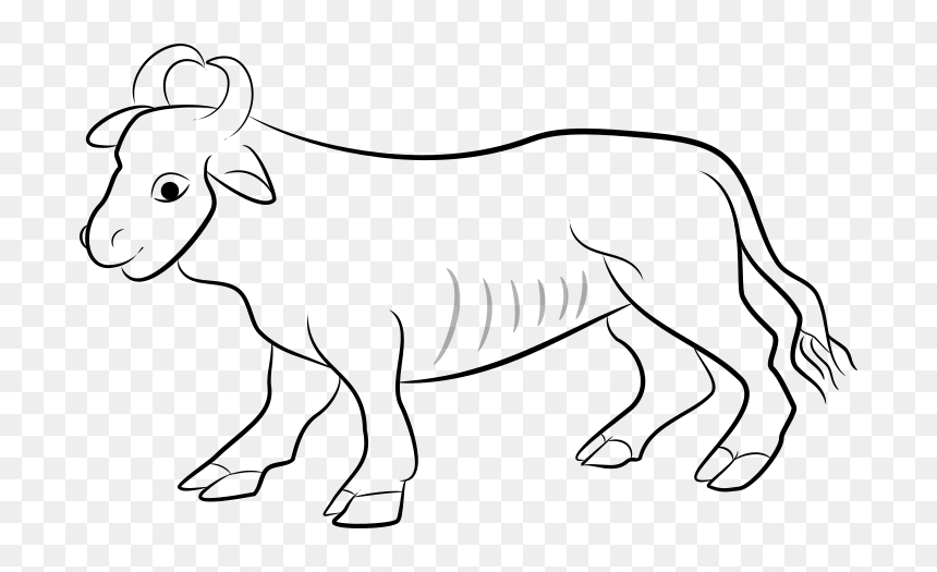 Line Art, HD Png Download - bull vector png