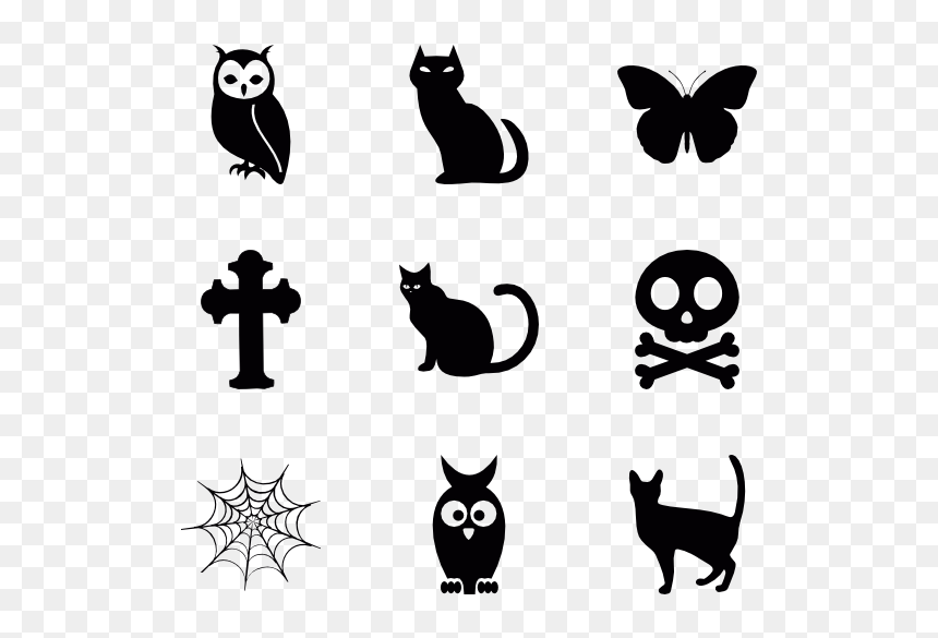 Black-cat - Bóng Con Mèo, HD Png Download - halloween black cat png