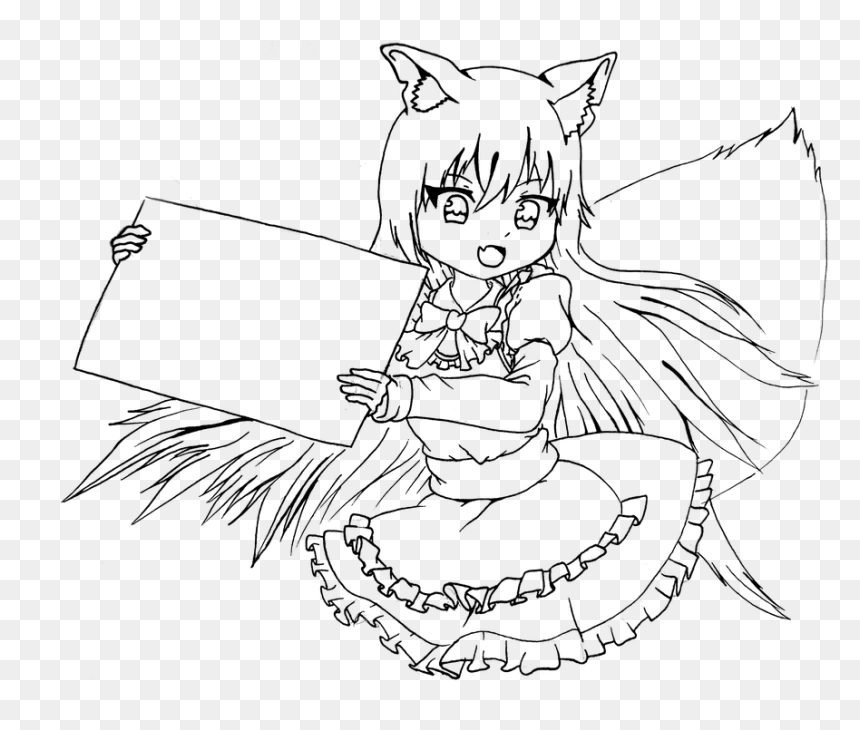 Anime Lineart, HD Png Download - anime lineart png