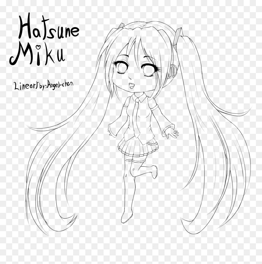 Here"s The Transparent Lineart Of The Previous Drawing - Line Art, HD Png Download - anime lineart png