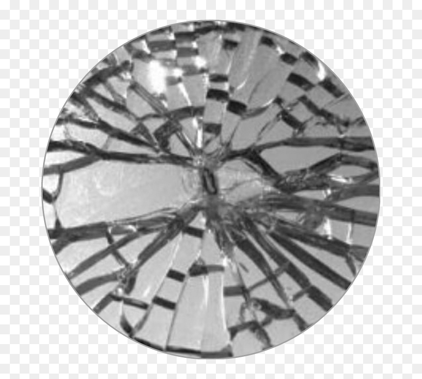 #silver #silveraesthetic #aesthetic #circleaesthetic - Don T Recognize Myself In The Mirror, HD Png Download - broken mirror png