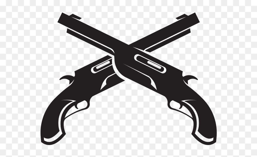 Flintlock Pistols - Gun Barrel, HD Png Download - pistol silhouette png