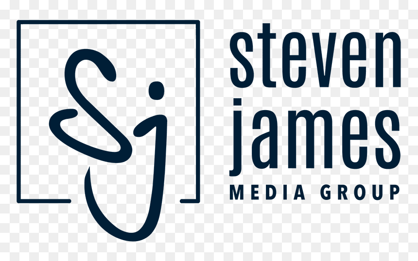 Steven James Media Group Logo Navy - Calligraphy, HD Png Download - stephen james png