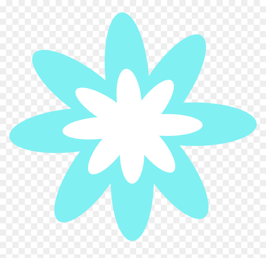 Blue Burst Flower Clip Arts - Turquoise Clipart Flowers Png, Transparent Png - blue burst png