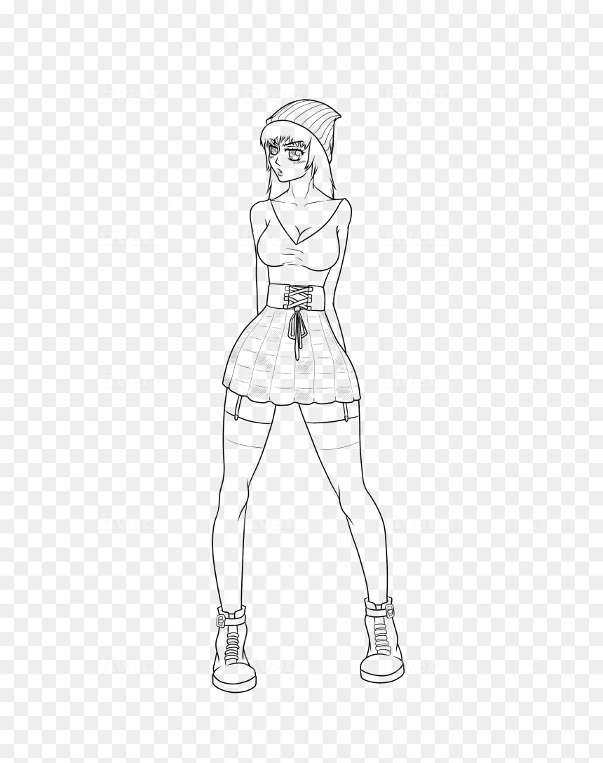 Line Art, HD Png Download - anime lineart png