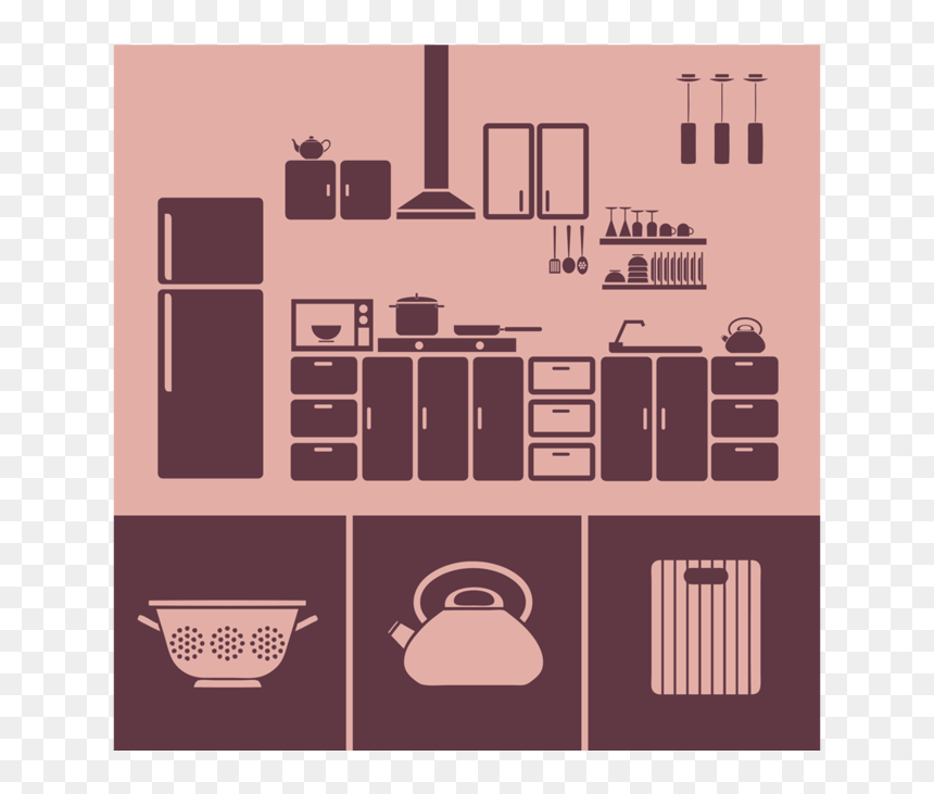 Kitchen Icons Square Placemat "
 Class= - 溜滑梯 - 青青草原, HD Png Download - kitchen icon png