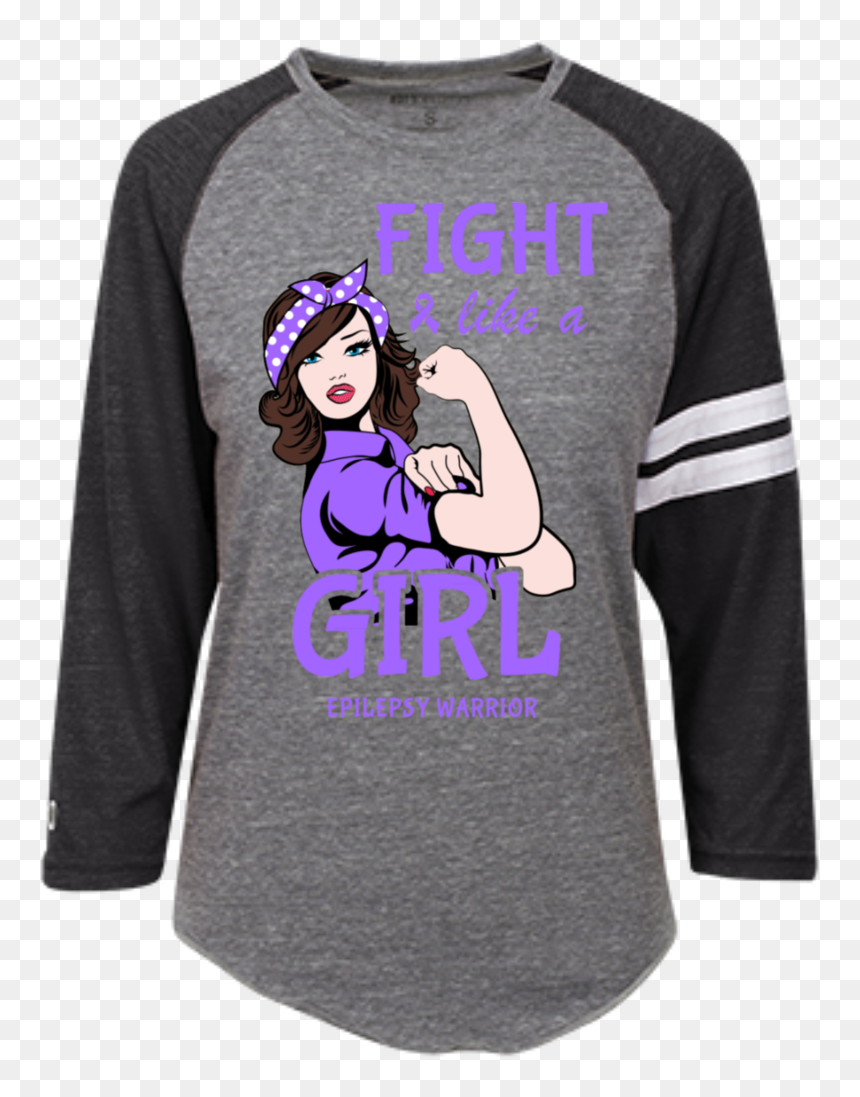 Fight Like A Girl Epilepsy Shirt, HD Png Download - fight like a girl png