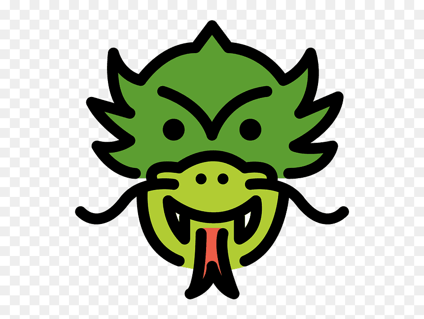 Dragon Face Emoji Clipart, HD Png Download - dragon face png