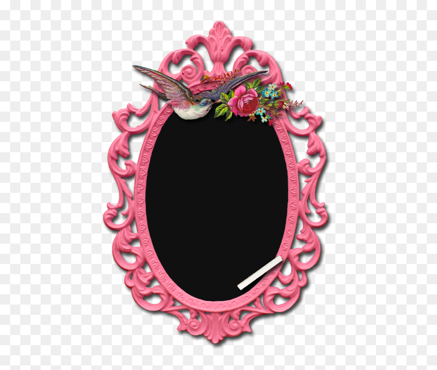 Cartoon Mirror Pink Png, Transparent Png - baroque frame png