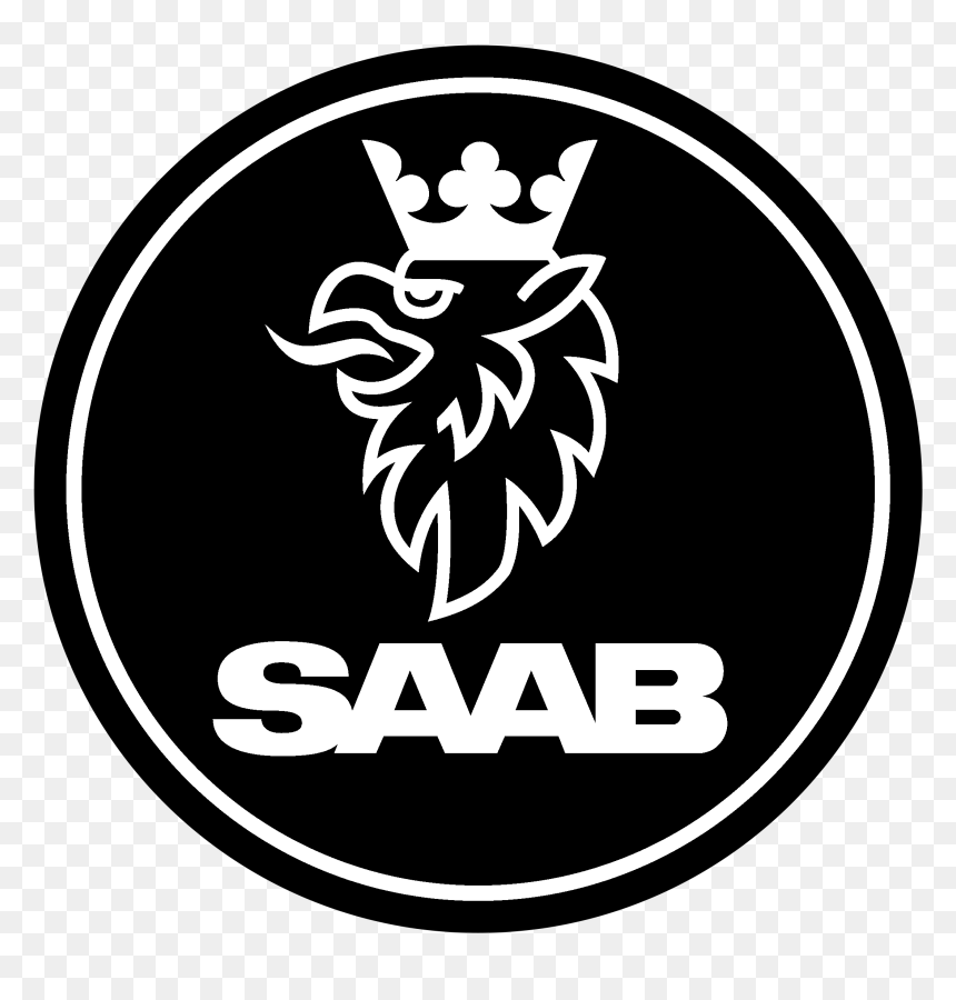 Saab Logo Black And White, HD Png Download - saab logo png
