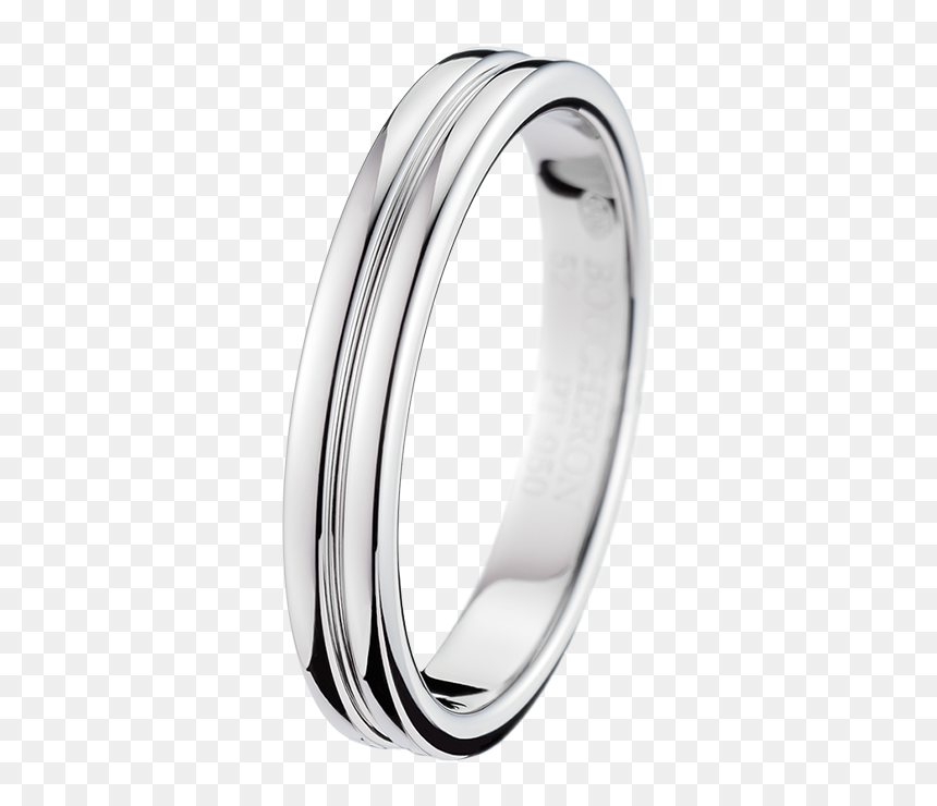 Godron Platinum Small Wedding Band, HD Png Download - wedding band png