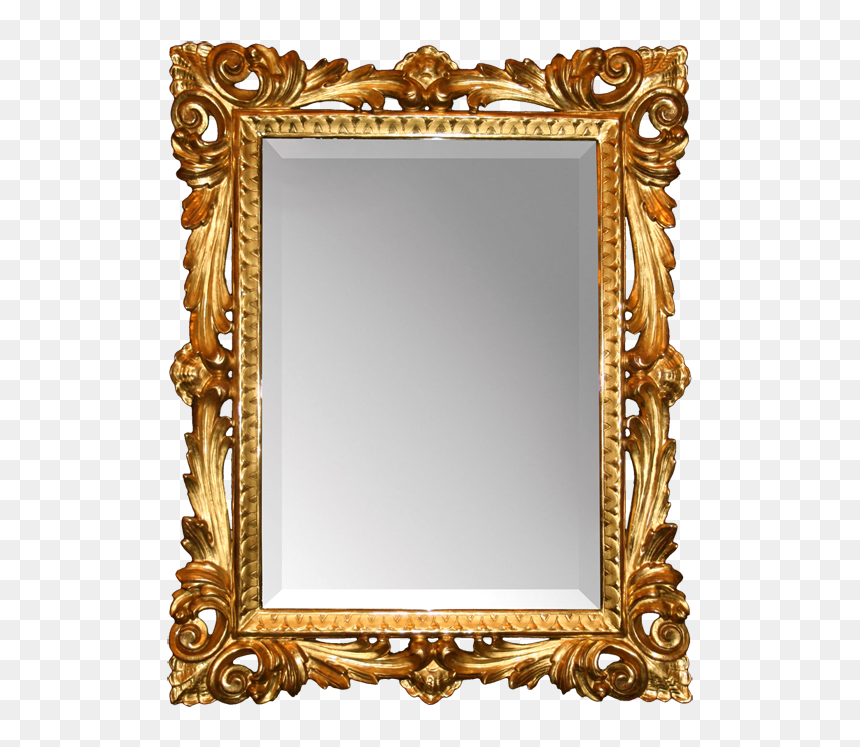 Florentine Frame - Wooden Carving Hd Frame Png, Transparent Png - baroque frame png