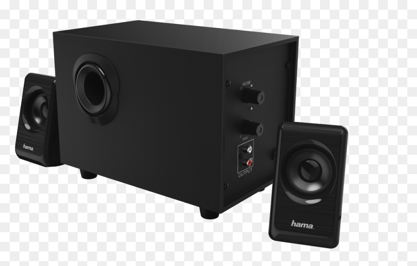 1 Sound System, Black - Hama Système Audio 2.1 Ba 2112 Noir, HD Png Download - sound system png