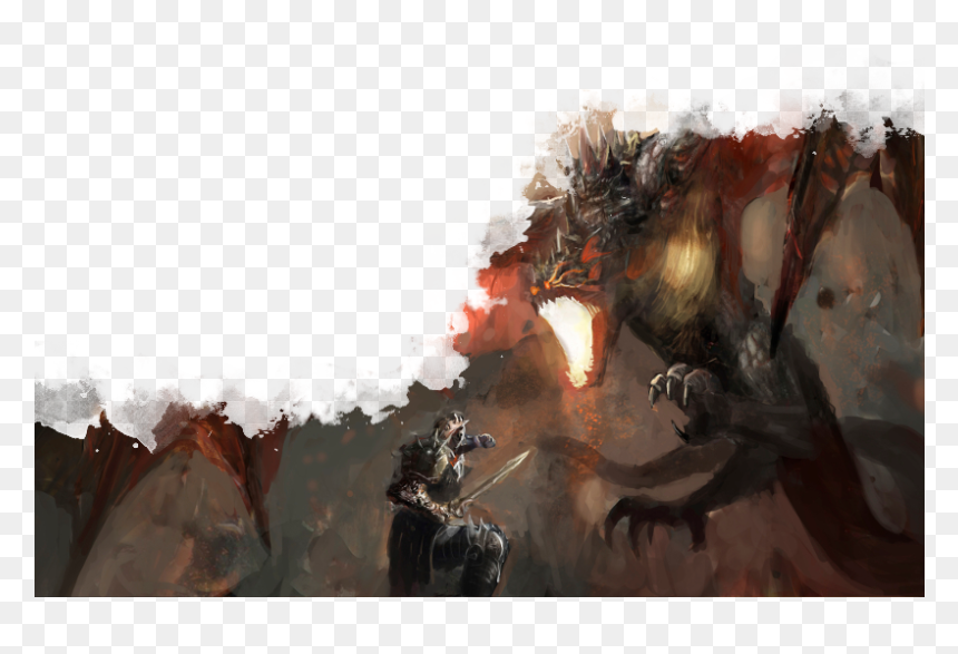 Be Strength If You Want To Face Your Opponents Head - Knight Fighting Off A Dragon, HD Png Download - dragon face png
