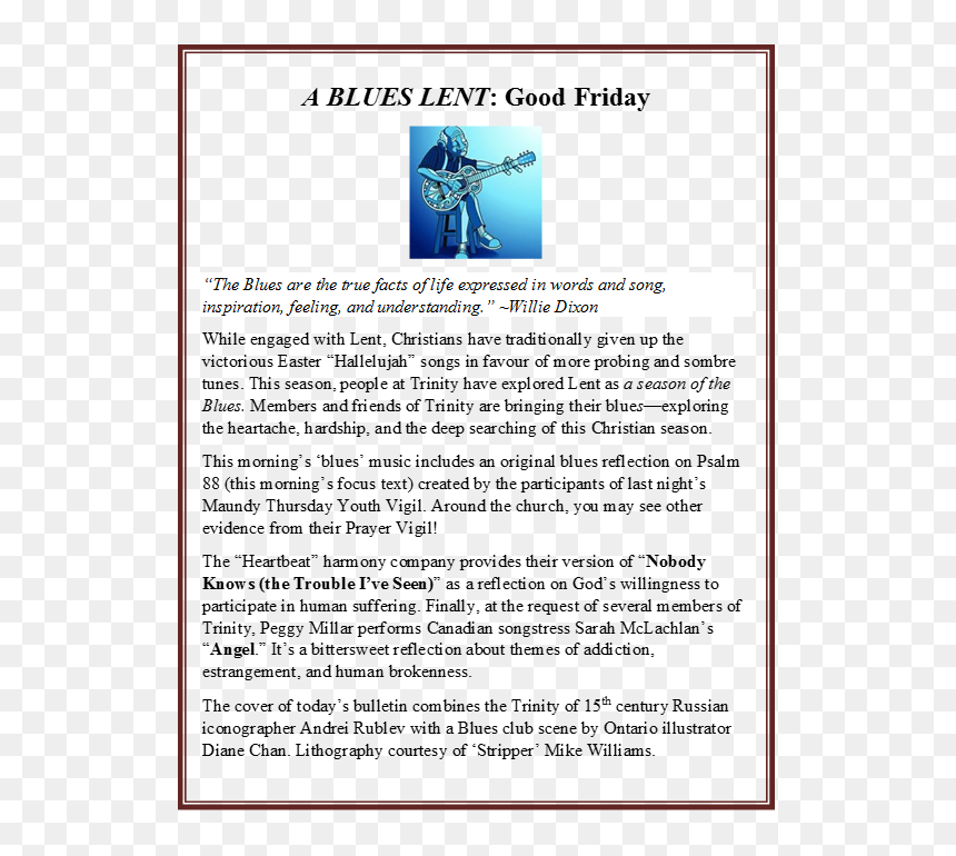 Good Friday Blues , Png Download - Blues Guitar, Transparent Png - good friday png