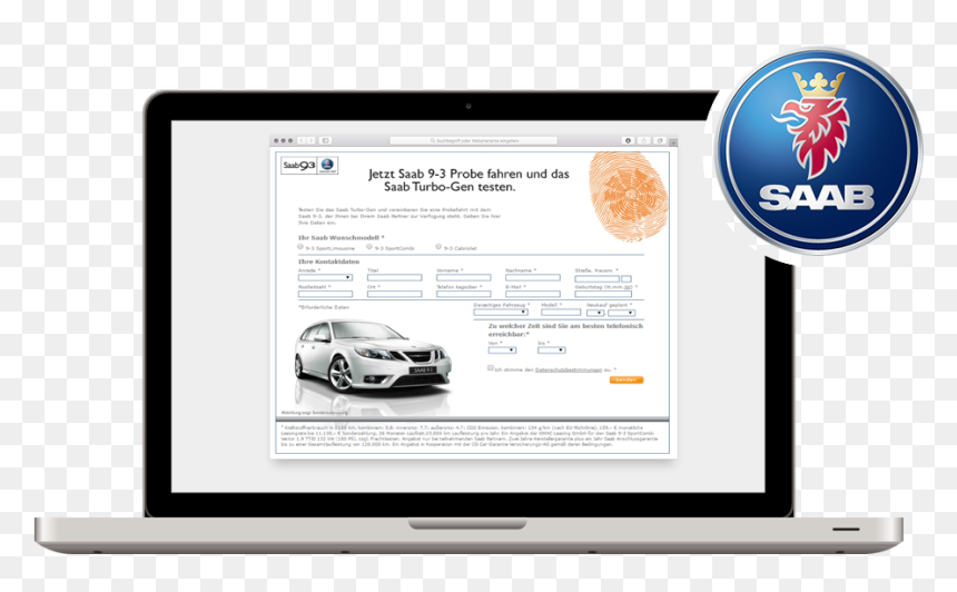 Ad Pepper Case Study Saab Lead Generierung - Saab, HD Png Download - saab logo png