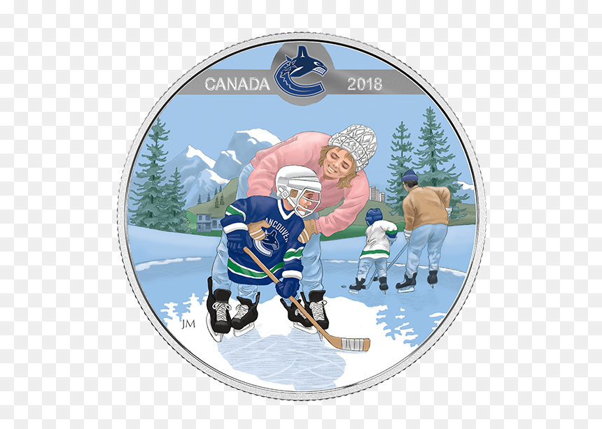 2018 Canadian Coloured Coins, HD Png Download - vancouver canucks logo png