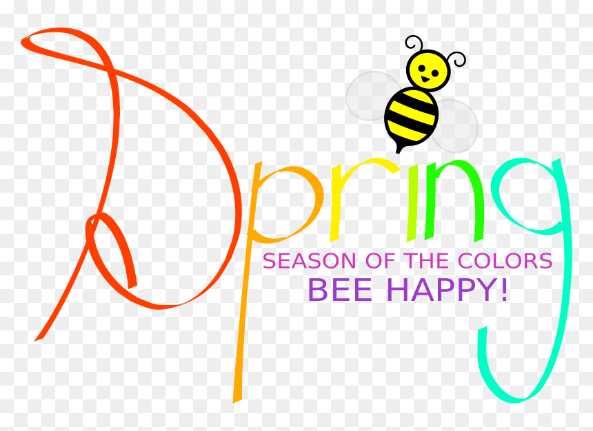 Spring With Bee Clip Arts - Free Clip Art For Spring, HD Png Download - spring season clipart png