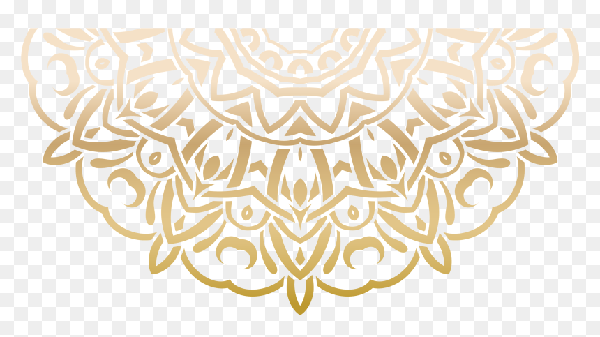 #mandala #pattern #paisley #gold #decor #decoration, HD Png Download - paisley pattern png