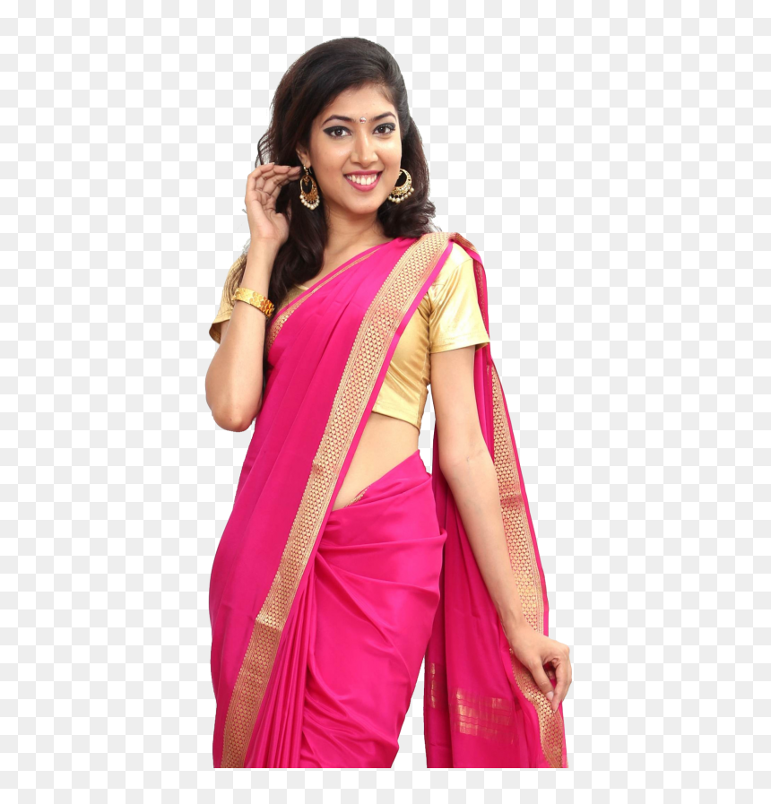 Mysure Silk Saree - Pink Mysore Silk Saree, HD Png Download - sarees png images