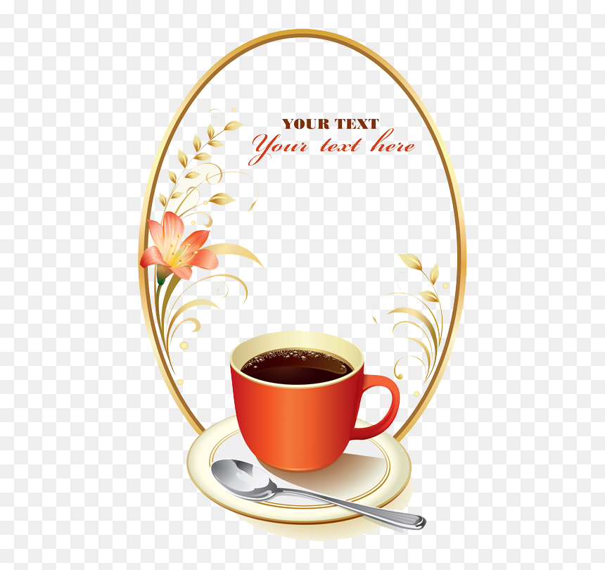 Coffee Espresso European Cuisine Poster Background - Cute Coffe Frame Png, Transparent Png - espresso png