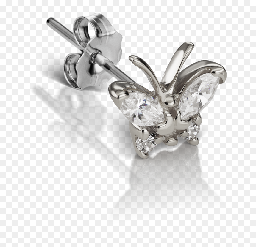 Earring, HD Png Download - gold butterfly png