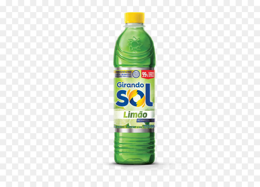 Transparent Lemon Png - Desinfetante Girando Sol 500ml Pinho, Png Download - kinley water bottle png