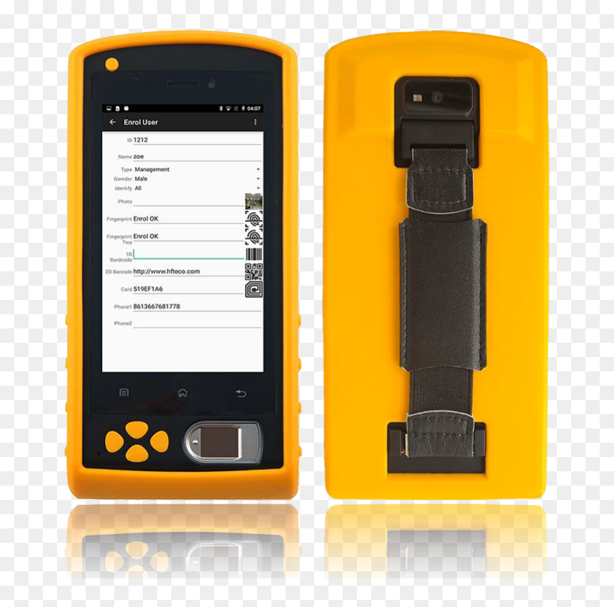 China 5 Inch Barcode Scanner 2 16g Rugged Nfc Fingerprint - Smartphone, HD Png Download - biometric devices png