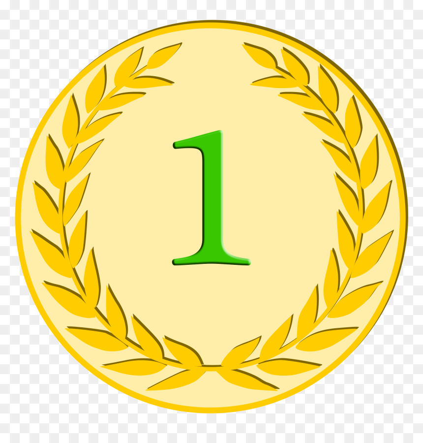 Golden Medal -1 Icon - 1 Medal Png Transparent, Png Download - golden medal png