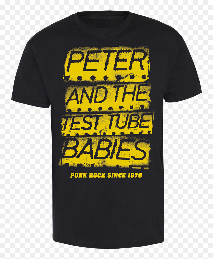 Peter & Test Tube Babies "logo Yellow - Test Tube Babies, HD Png Download - yellow shirt png