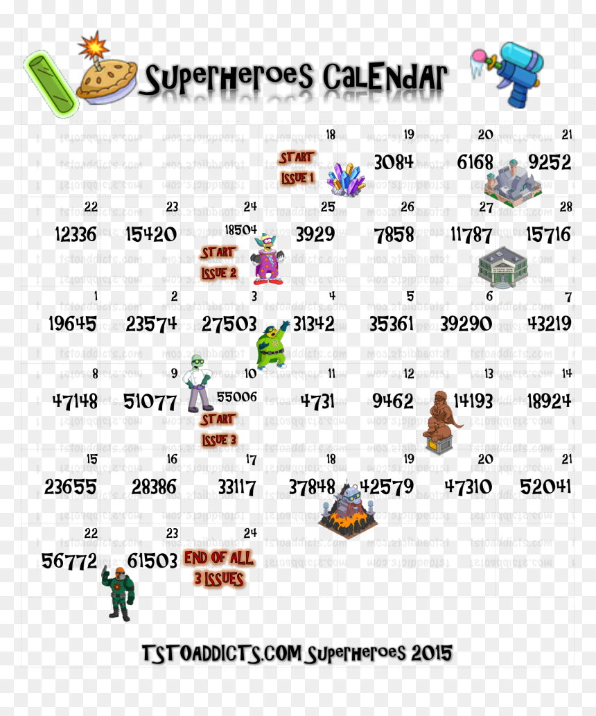Superheroes Calendar - Illustration, HD Png Download - 2016 calendar png file