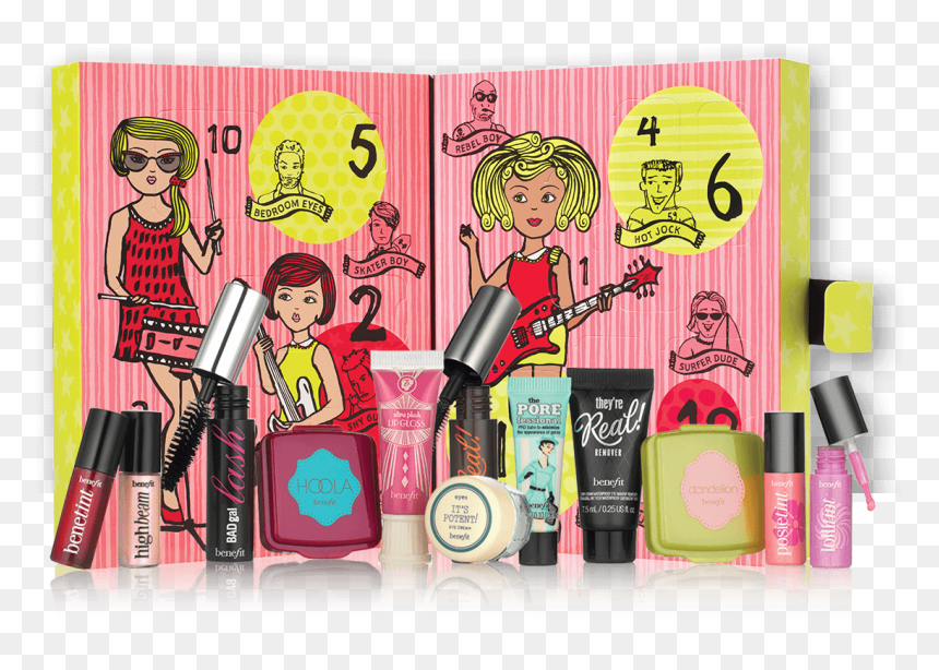 Benefit Cosmetics Girl Oclock Rock Beauty Advent Calendar - Benefit Girl O Clock Rock, HD Png Download - 2016 calender png