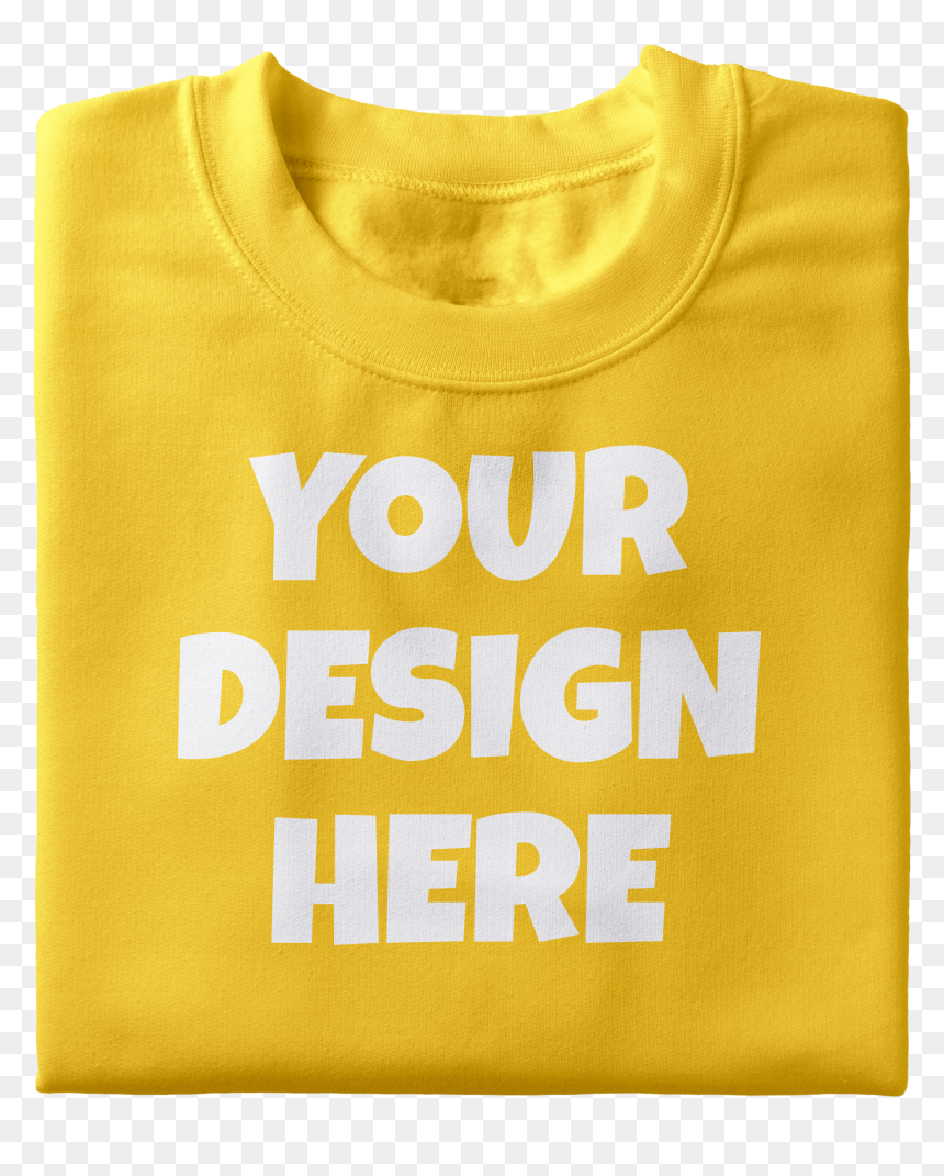 Golden Yellow Folded Shirt, HD Png Download - yellow shirt png