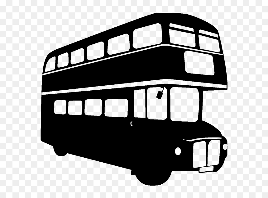 Free Download Black Full Clipart Black Screen Of Death - Double Decker Bus Silhouette, HD Png Download - black screen png