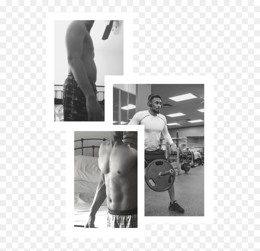 Mectofitness Before And After Workout With Client - Monochrome, HD Png Download - gym body png