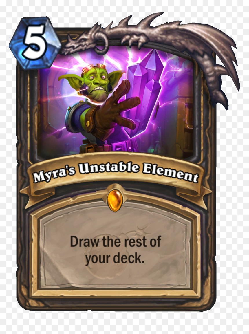 Myrasunstableelement Enus - Myra's Unstable Elemental Hearthstone, HD Png Download - magic card back png