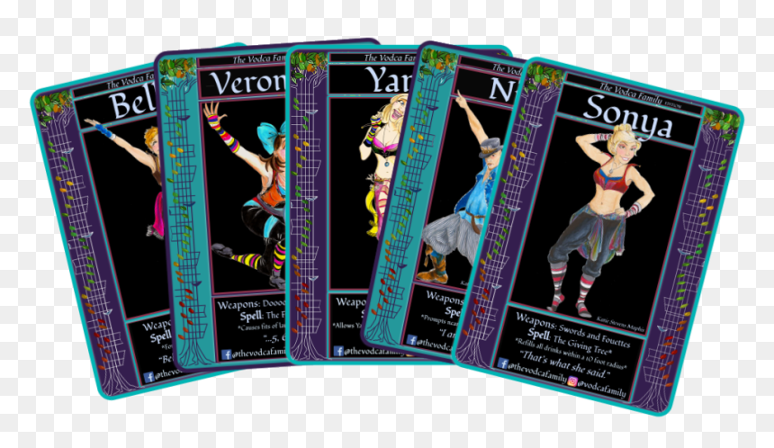 Vodca Family Cards - Cartoon, HD Png Download - magic card back png
