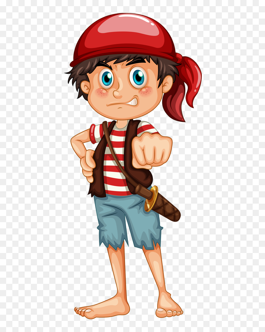 Transparent Cartoon Pirate Png - Tall Boy Pirate Clipart, Png Download - jake and the neverland pirates png