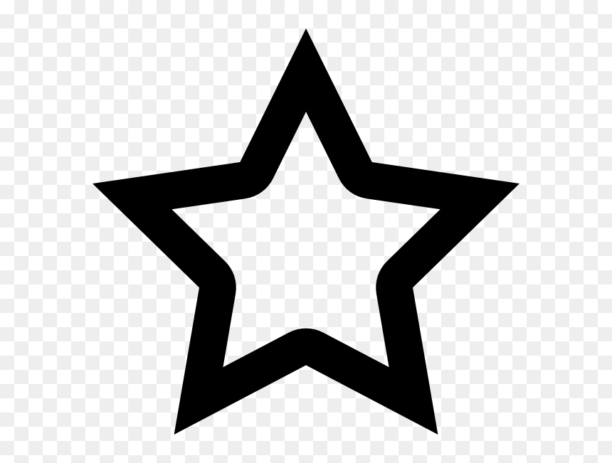 Transparent Victory Symbol Png - Thick Star Outline Clipart, Png Download - victory symbol png