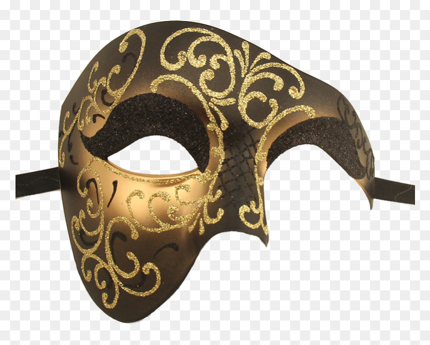 Vintage Series Phantom Of The Opera Half Face Masquerade - Phantom Of The Opera Masquarde Mask Png, Transparent Png - half mask png