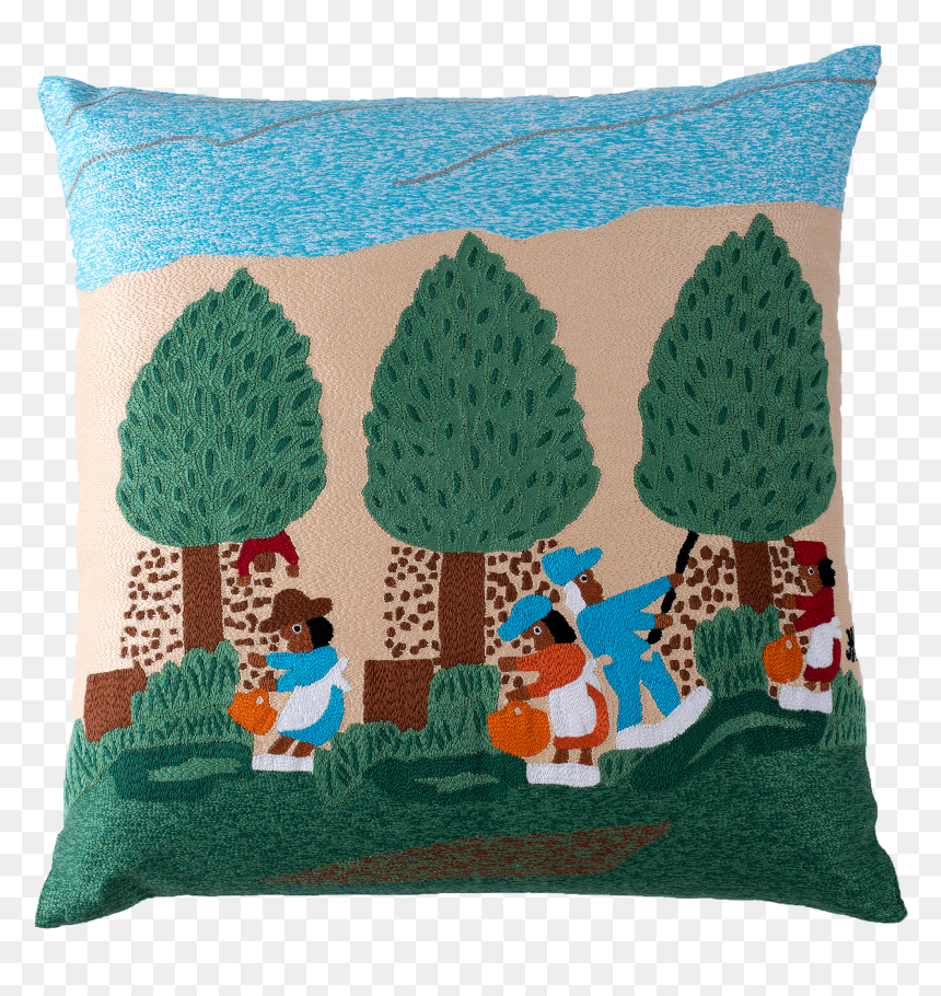Pecan Picking Hand Embroidered Pillow"
 Title="pecan - Cushion, HD Png Download - pecan png