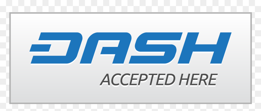 Dash Accepted Here Transparent - Dash Accepted Here Png, Png Download - dash logo png