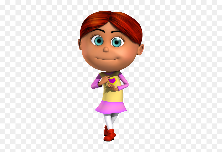 Isabella Readhead Kid 3d Cartoon Character Being Cute - 3d Cartoon Character Transparent Png, Png Download - 3d cartoon character png