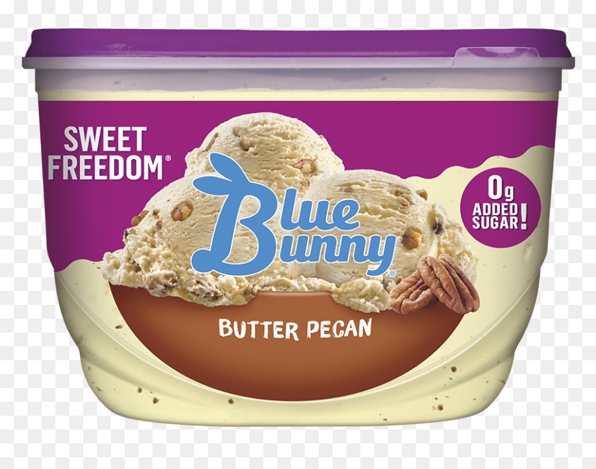 Sweet Freedom® Butter Pecan - Homemade Vanilla Blue Bunny, HD Png Download - pecan png