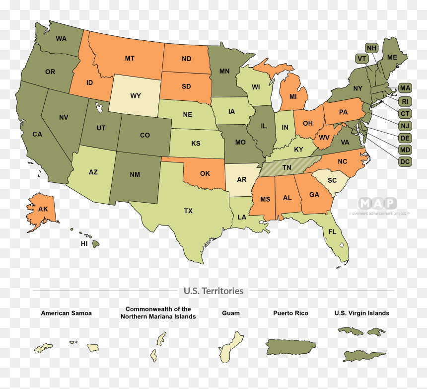 United States Map - Speech Pathology Salary, HD Png Download - lgbtq png