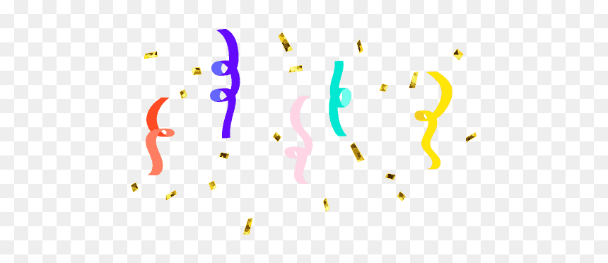 #confetti #multicolor #party #ribbons #ribbon, HD Png Download - party ribbons background png