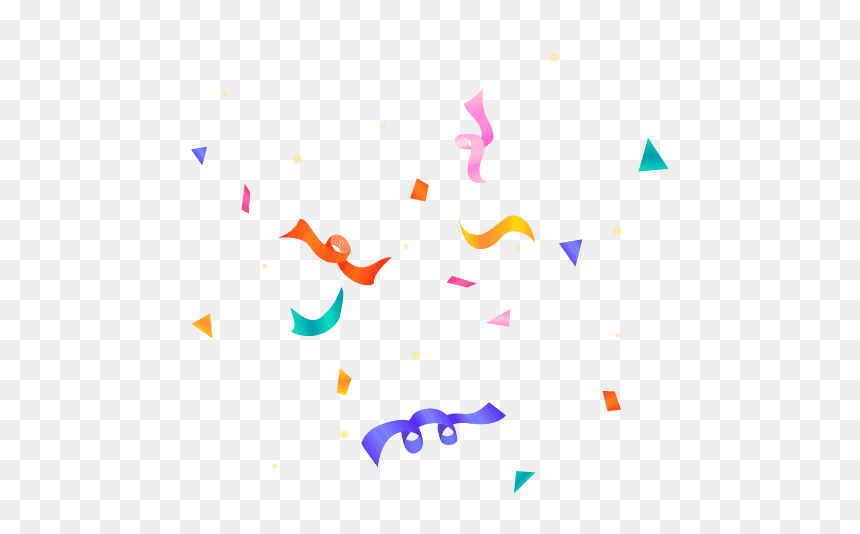 #multicolor #confetti #party #ribbon #ribbons, HD Png Download - party ribbons background png