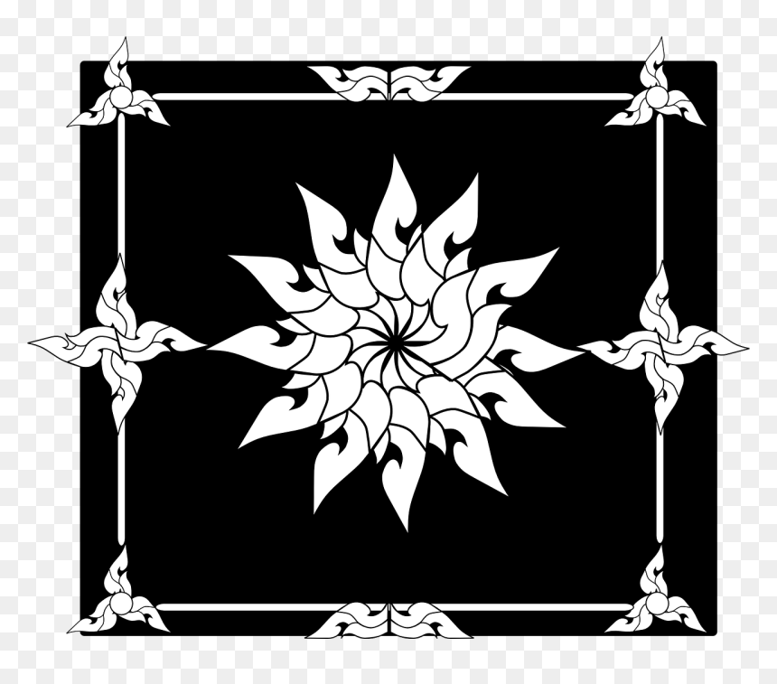 Xiaomi Watch Apple Watch Clone, HD Png Download - design black and white art flower png