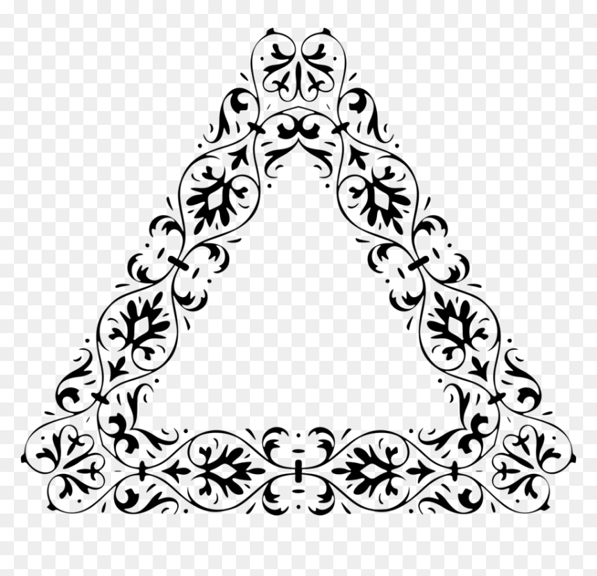 Floral Design Decorative Arts Picture Frames Flower - Art, HD Png Download - design black and white art flower png